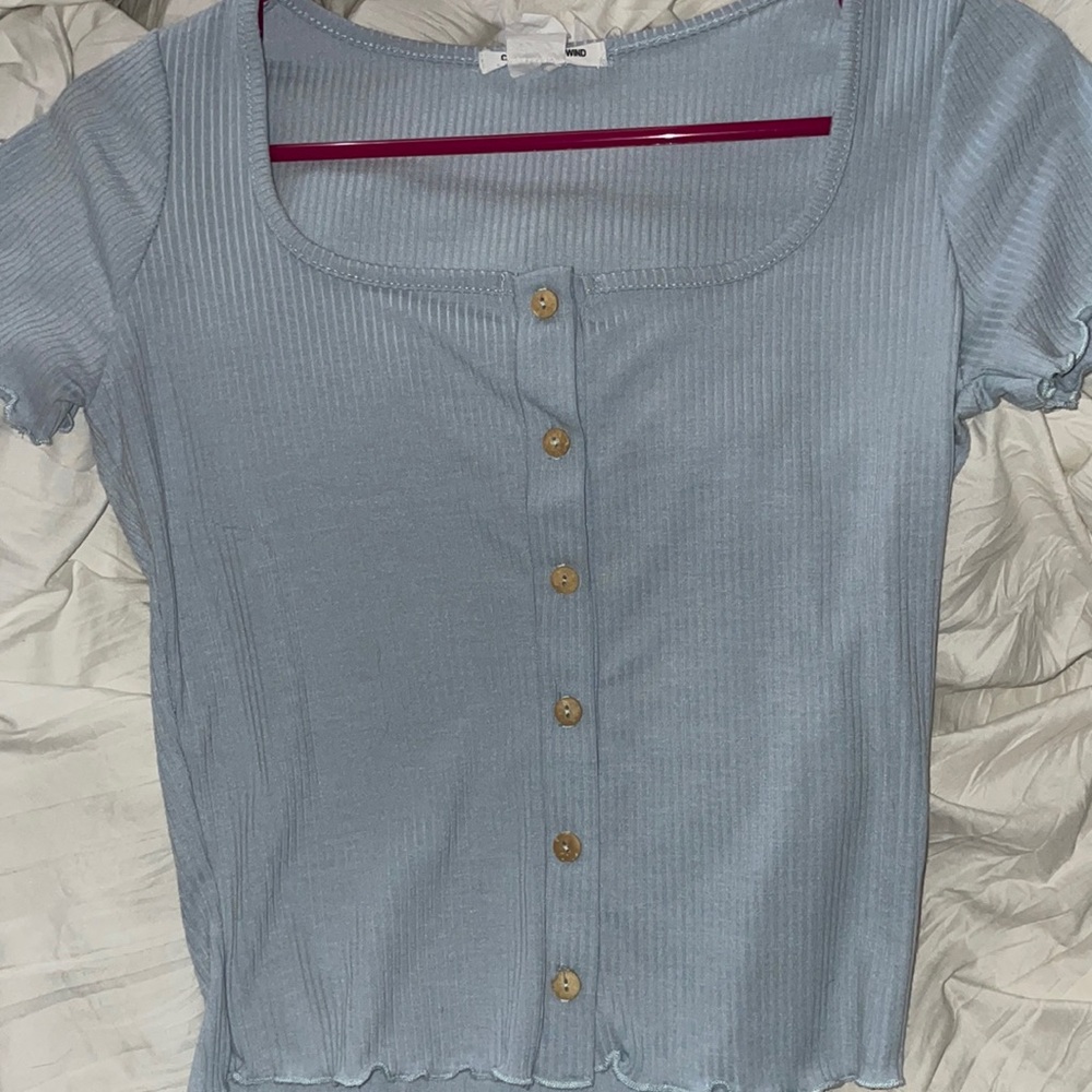 Size Small Caution to the Wind button-up tee